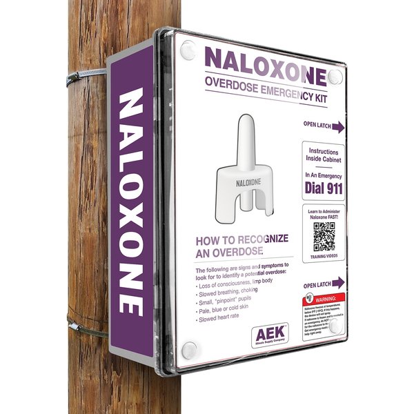 Aek Outdoor Naloxone Cabinet Pole Mounting Kit  Large Up to 18 EN9546